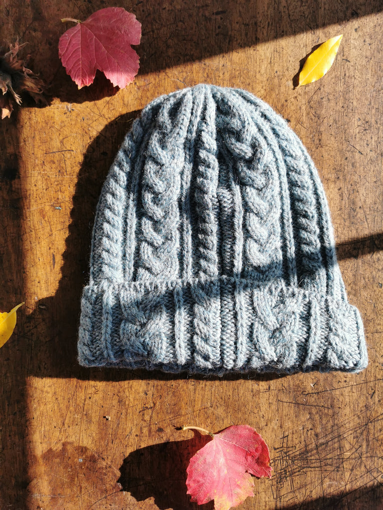 Our Little Cabin beanies are made from 100% Organic wool in Ireland. Woven at the Kerry Woollen Irish mill Est. 1760. Available in a variety of contemporary colors. One size fits all.